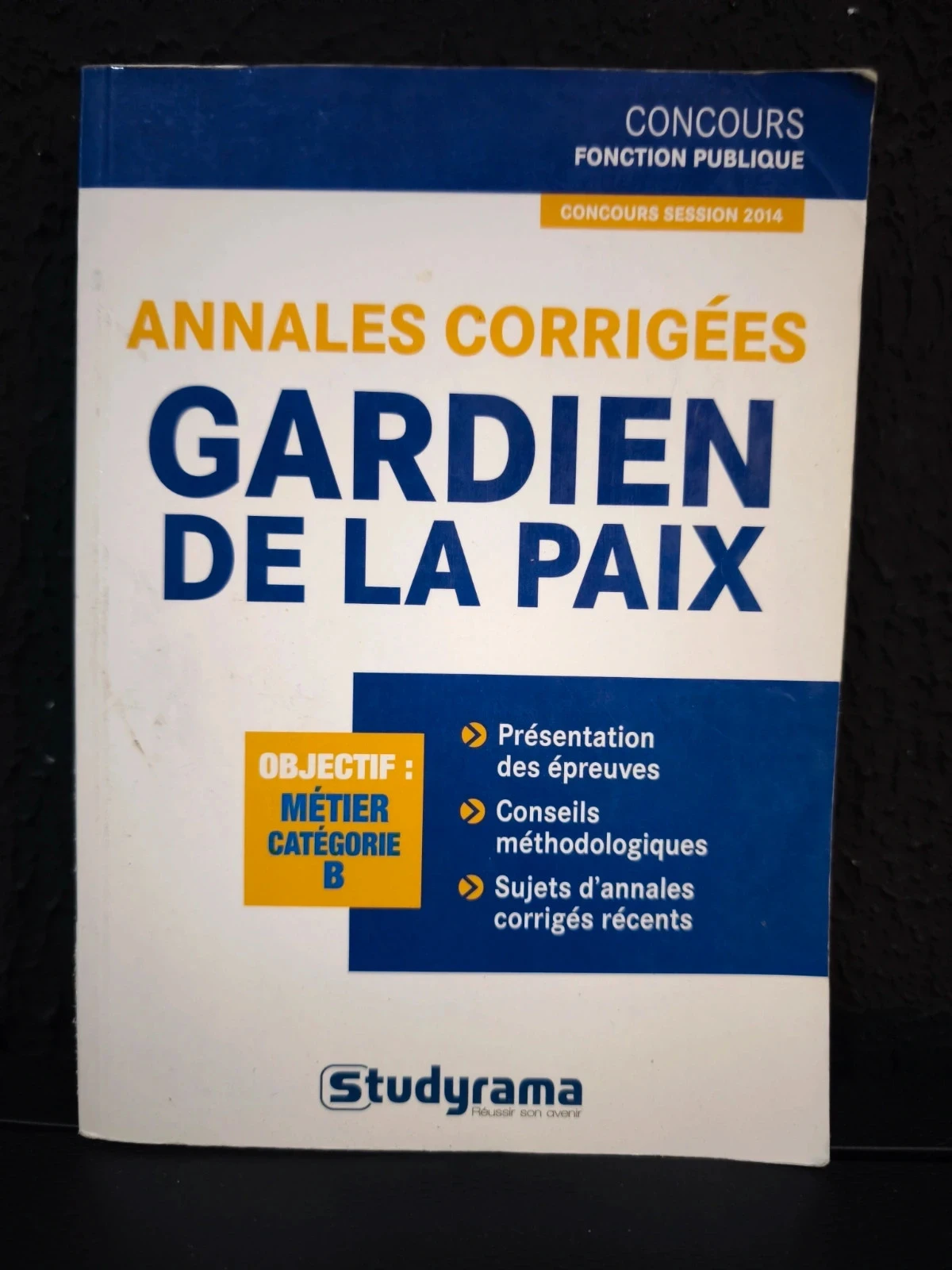 Annales corrigées gardien de la paix